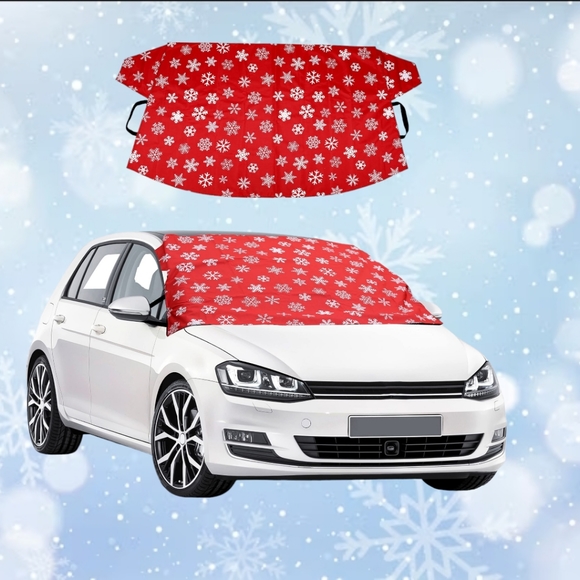 Car Windshield Snow Cover for Car Decor | Tough 600D Polyester Fabric Windshield - Picture 9 of 11